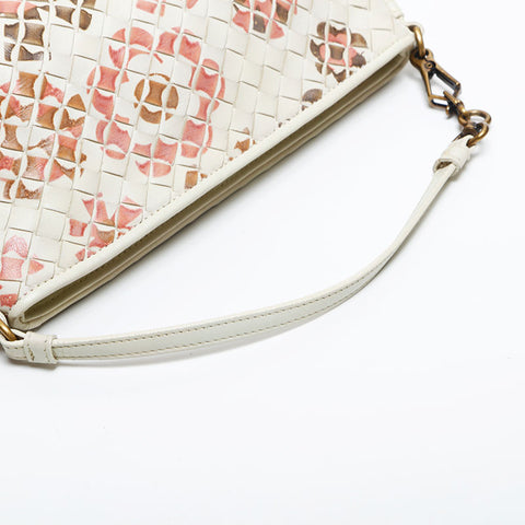 BOTTEGAVENETA INTRECCIATO Flower Shoulder Bag white WS14870
