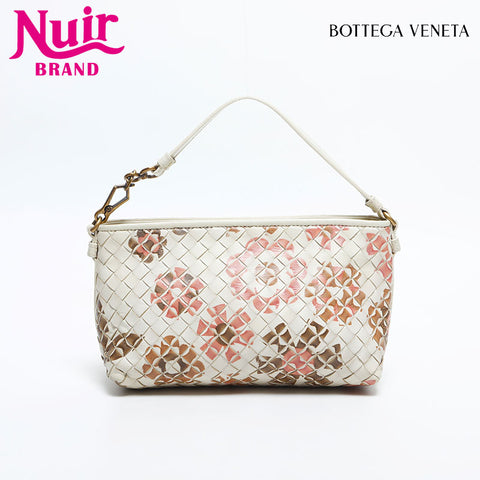 BOTTEGAVENETA INTRECCIATO Flower Shoulder Bag white WS14870