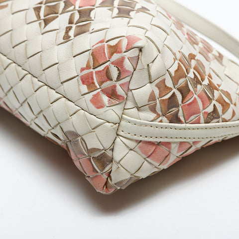 BOTTEGAVENETA INTRECCIATO Flower Shoulder Bag white WS14870