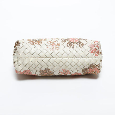 BOTTEGAVENETA INTRECCIATO Flower Shoulder Bag white WS14870