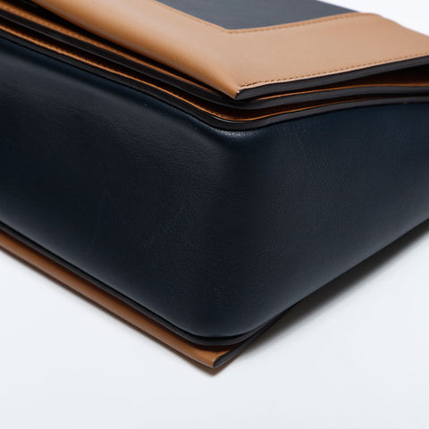 極美品 セリーヌ CELINE フレーム FRAME レザー ショルダーバッグ ネイビー WS14872