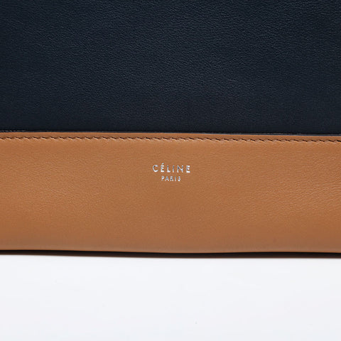 CELINE FRAME Leather Shoulder Bag Navy WS14872