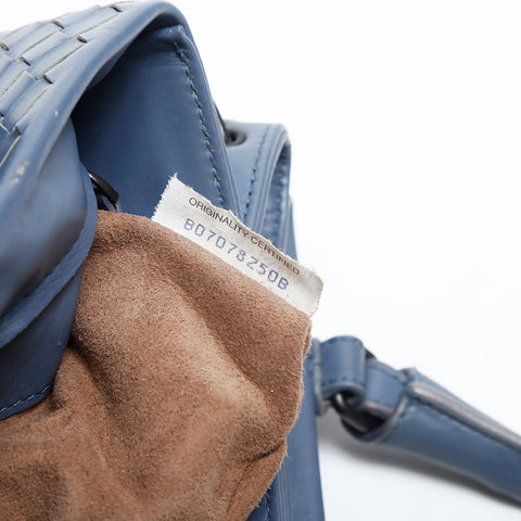 極美品 ボッテガヴェネタ BOTTEGAVENETA ミニ イントレチャート ローマ ナッパレザー ショルダーバッグ グレー WS14873
