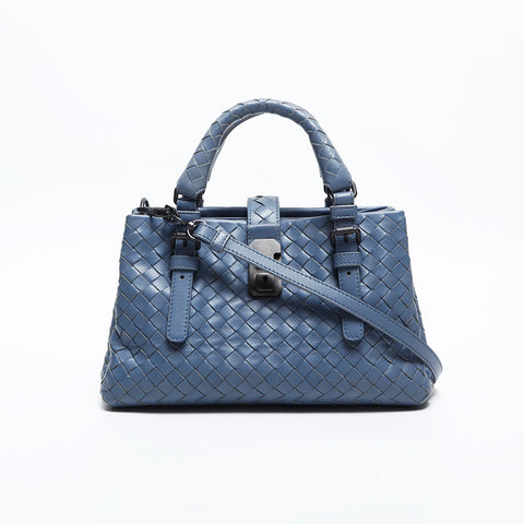 BOTTEGAVENETA MINI INTRECCIATO ROME IN NAPPA LEATHER Shoulder Bag gray WS14873