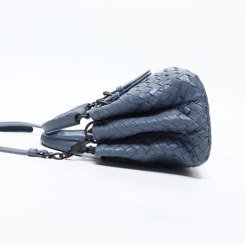 BOTTEGAVENETA MINI INTRECCIATO ROME IN NAPPA LEATHER Shoulder Bag gray WS14873