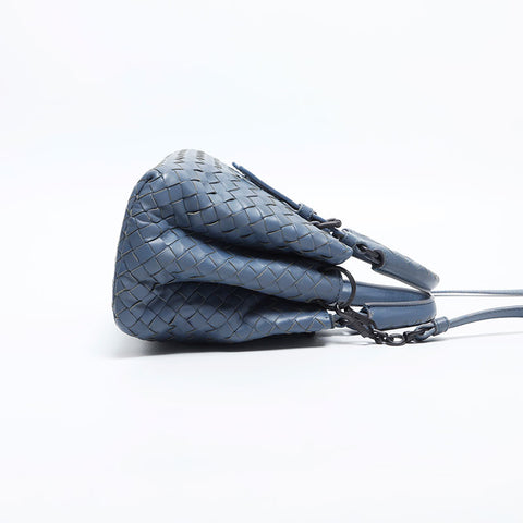 BOTTEGAVENETA MINI INTRECCIATO ROME IN NAPPA LEATHER Shoulder Bag gray WS14873