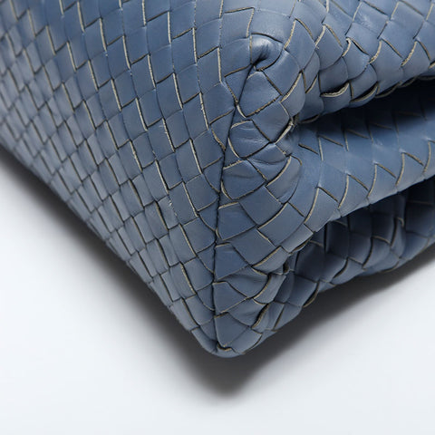 極美品 ボッテガヴェネタ BOTTEGAVENETA ミニ イントレチャート ローマ ナッパレザー ショルダーバッグ グレー WS14873