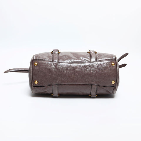 Miu Miu Vitello Luxe 2way Shoulder Bag gray WS14874