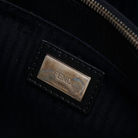 極美品 フェンディ FENDI レザー スタッズ リンゴ トゥージュール ショルダーバッグ ブラック WS14876