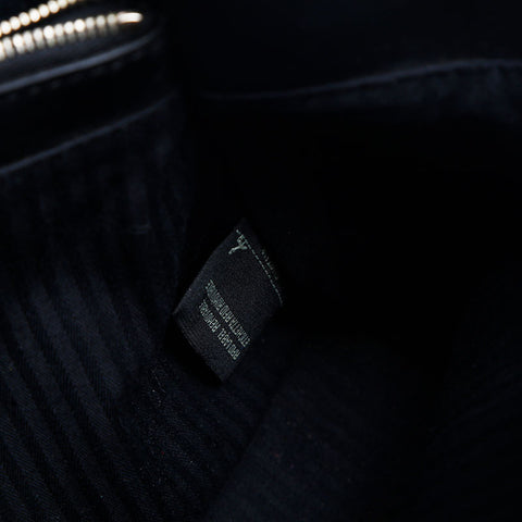 FENDI Leather Studs Apple Twojours Shoulder Bag black WS14876