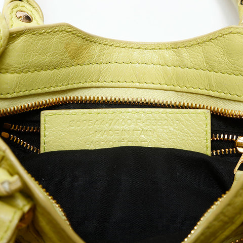 BALENCIAGA Giant Mini City 2way Shoulder Bag yellow WS14879