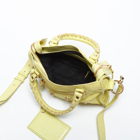 BALENCIAGA Giant Mini City 2way Shoulder Bag yellow WS14879