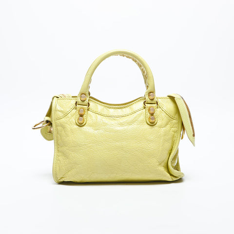 BALENCIAGA Giant Mini City 2way Shoulder Bag yellow WS14879