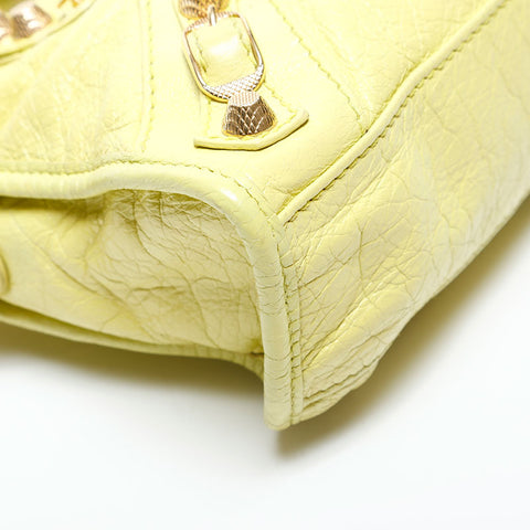 BALENCIAGA Giant Mini City 2way Shoulder Bag yellow WS14879