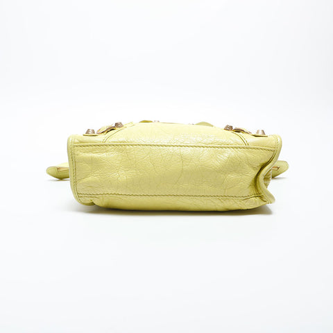 BALENCIAGA Giant Mini City 2way Shoulder Bag yellow WS14879