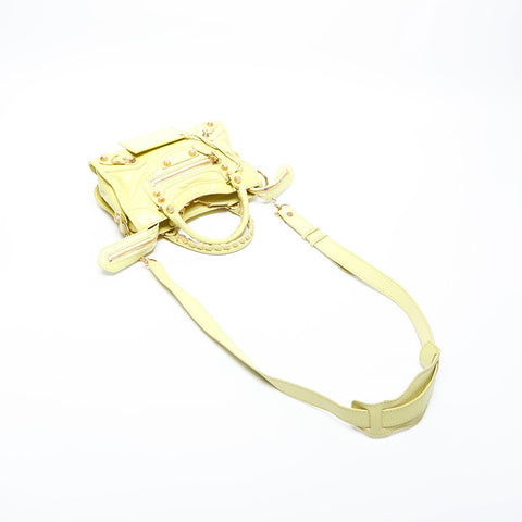 BALENCIAGA Giant Mini City 2way Shoulder Bag yellow WS14879