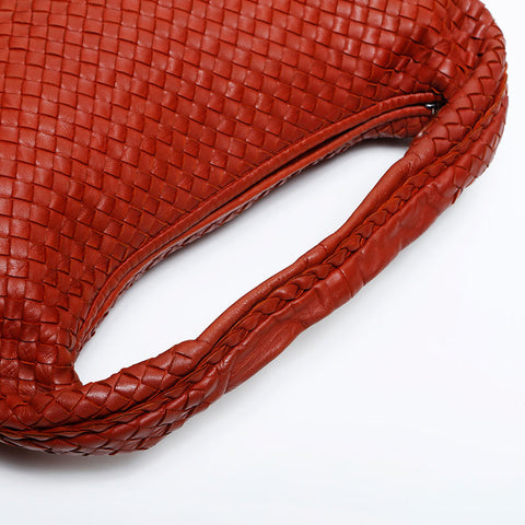 BOTTEGAVENETA Nappa Leather Hobo Handbag Brown WS14880