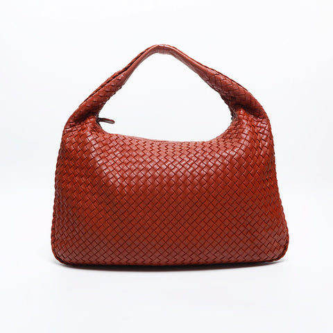 BOTTEGAVENETA Nappa Leather Hobo Handbag Brown WS14880