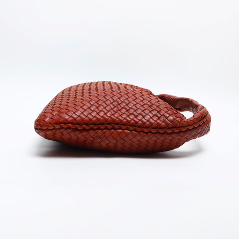 BOTTEGAVENETA Nappa Leather Hobo Handbag Brown WS14880