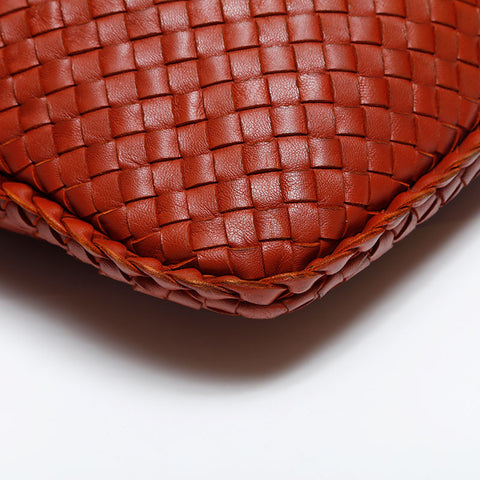 BOTTEGAVENETA Nappa Leather Hobo Handbag Brown WS14880