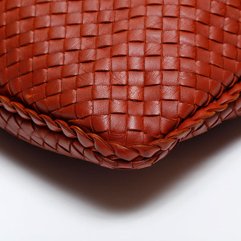 BOTTEGAVENETA Nappa Leather Hobo Handbag Brown WS14880