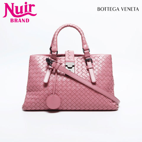 BOTTEGAVENETA INTRECCIATO Roma nappa leather Shoulder Bag pink WS14881