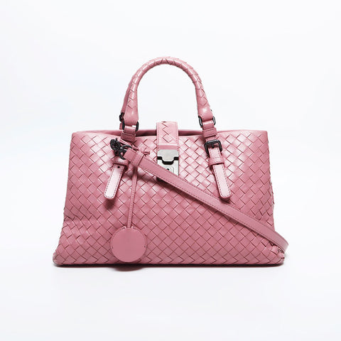 BOTTEGAVENETA INTRECCIATO Roma nappa leather Shoulder Bag pink WS14881