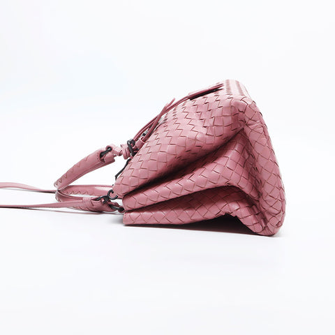 BOTTEGAVENETA INTRECCIATO Roma nappa leather Shoulder Bag pink WS14881