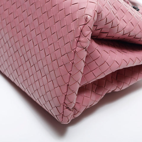BOTTEGAVENETA INTRECCIATO Roma nappa leather Shoulder Bag pink WS14881