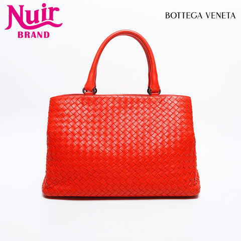 BOTTEGAVENETA INTRECCIATO Roma nappa leather Handbag Orange WS14883