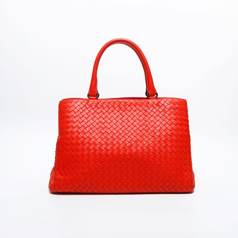 BOTTEGAVENETA INTRECCIATO Roma nappa leather Handbag Orange WS14883