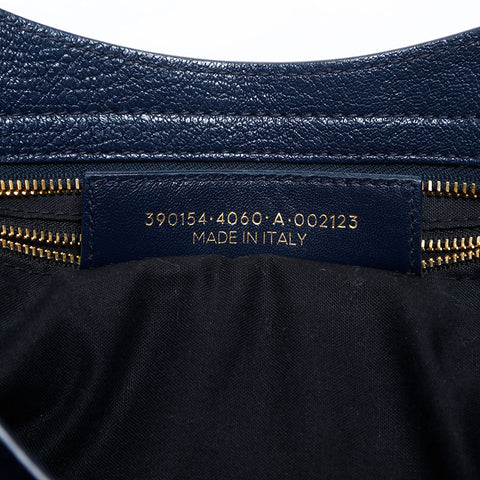 BALENCIAGA City Metallic Edge Shoulder Bag Navy WS14884