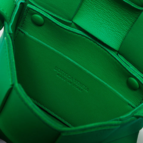 BOTTEGAVENETA Candy Nappa Mini Cassette Shoulder Bag green WS14886
