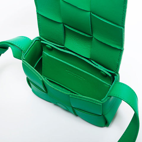 BOTTEGAVENETA Candy Nappa Mini Cassette Shoulder Bag green WS14886