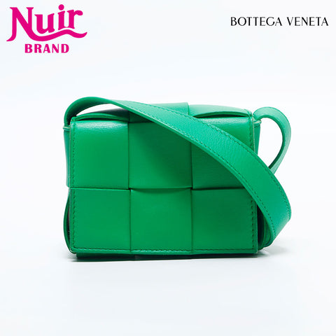 BOTTEGAVENETA Candy Nappa Mini Cassette Shoulder Bag green WS14886