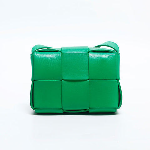 BOTTEGAVENETA Candy Nappa Mini Cassette Shoulder Bag green WS14886