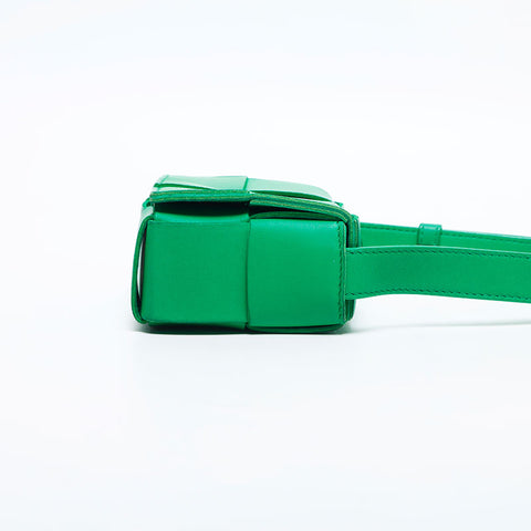 BOTTEGAVENETA Candy Nappa Mini Cassette Shoulder Bag green WS14886