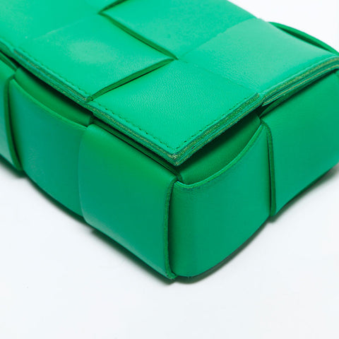 BOTTEGAVENETA Candy Nappa Mini Cassette Shoulder Bag green WS14886