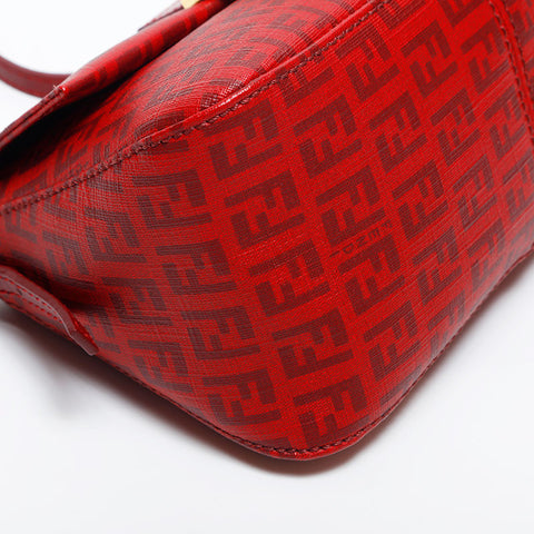 FENDI Zucchino Mamma Mini PVC Handbag Red WS14887