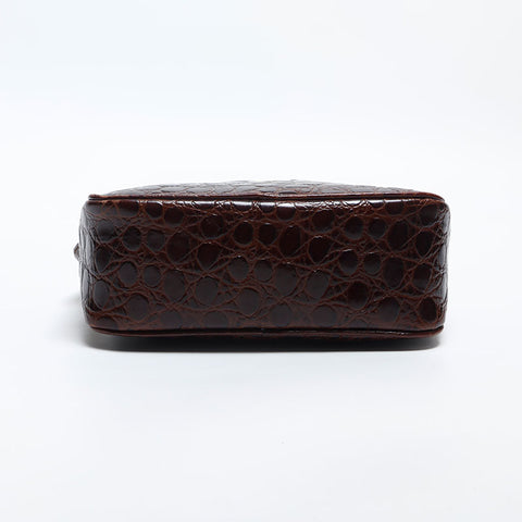 Salvatore Ferragamo Vala embossed leather Shoulder Bag Brown WS14888
