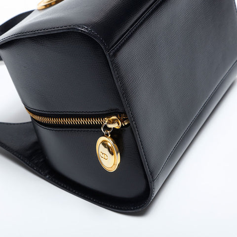 クリスチャンディオール Christian Dior レザー ハンドバッグ ブラック WS14889