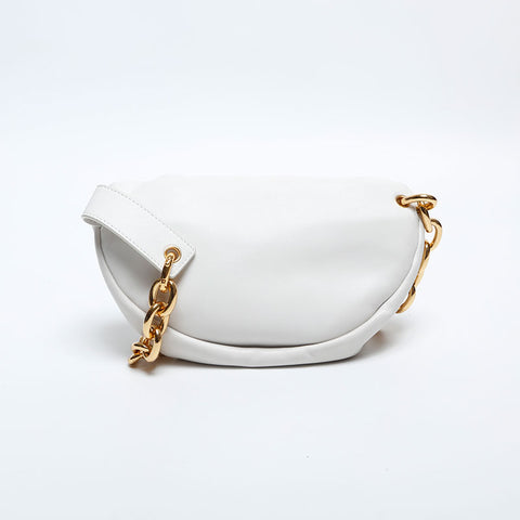 BOTTEGAVENETA Leather Mini Pouch Shoulder Bag white WS14890