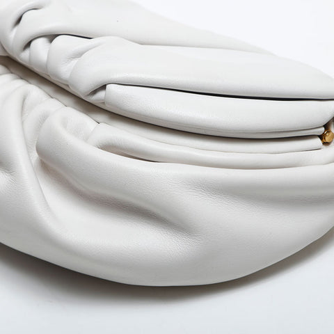 BOTTEGAVENETA Leather Mini Pouch Shoulder Bag white WS14890