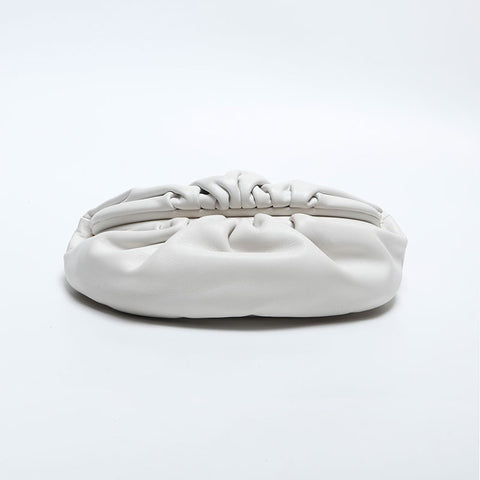 BOTTEGAVENETA Leather Mini Pouch Shoulder Bag white WS14890