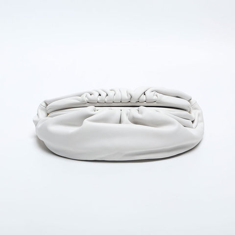 BOTTEGAVENETA Leather Mini Pouch Shoulder Bag white WS14891