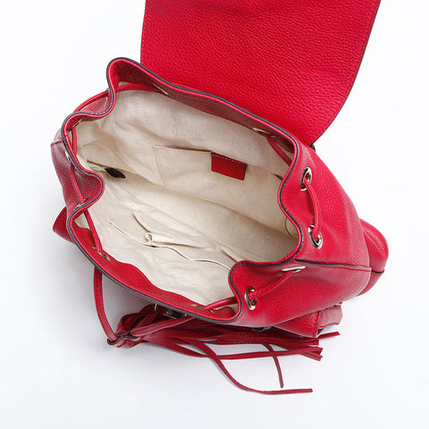 GUCCI Bamboo leather Backpack Â· Daypack pink WS14892