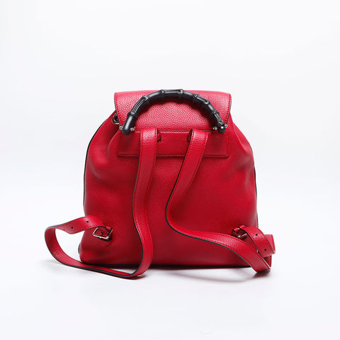 GUCCI Bamboo leather Backpack Â· Daypack pink WS14892