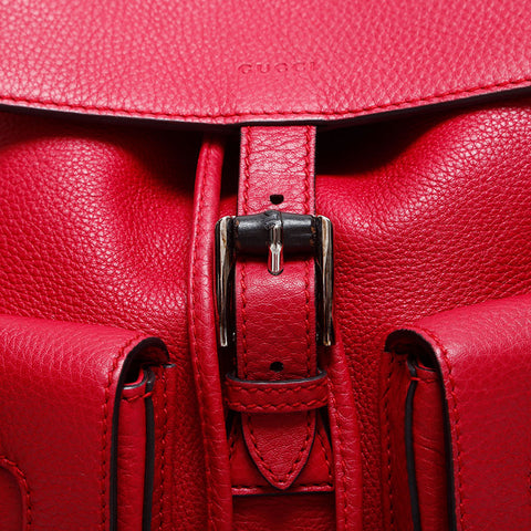 GUCCI Bamboo leather Backpack Â· Daypack pink WS14892