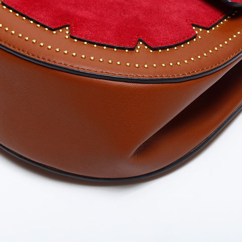 Chloe Drew Suede Leather Shoulder Bag Red WS14893