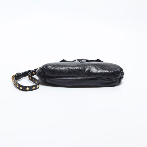 Miu Miu Ribbon Mini Accessory Pouch Vitello Shine Handbag black WS14895